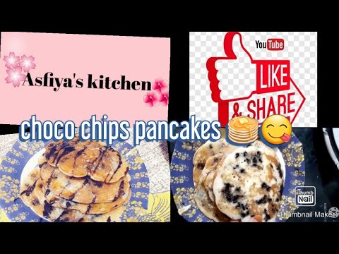 Choco Chips Pancakes 🥞|Chocolate Pancakes|Asfiya's kitchen