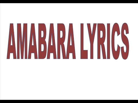Amabara lyrics by Amalon,B-threy,Alyn Sano,Bushali,Marina