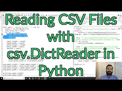 Reading CSV files with csv.DictReader in Python