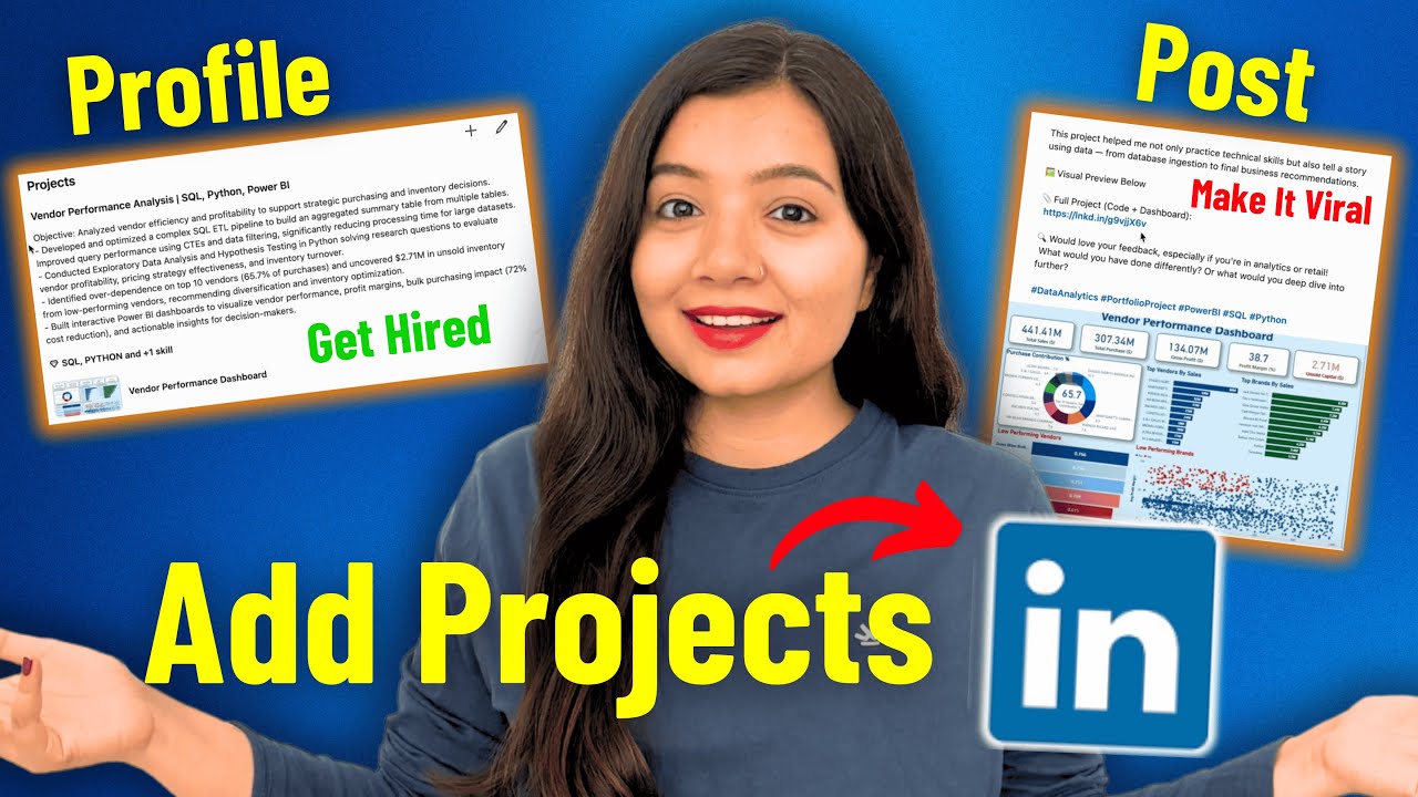 How I Added My Data Analyst Projects on LinkedIn & Got 10x Interview Calls (Profile + Post Strategy)