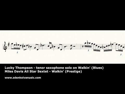 Lucky Thompson Saxophone Solo @ Walkin' (Miles Davis)
