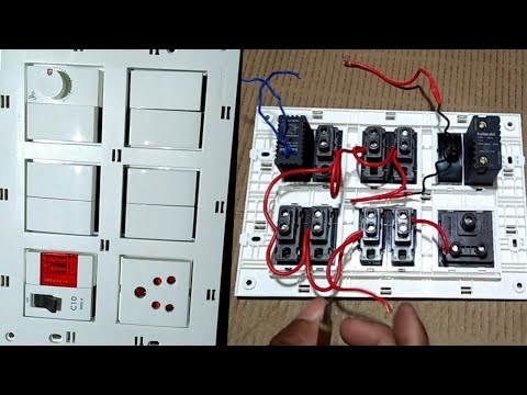 12 modular switch board connection really ।। switch board wiring Video