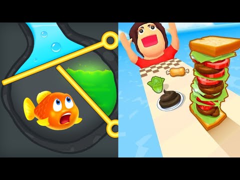 Save The Fish vs Sandwich Runner  - MAX LEVEL Gameplay Walkthrough (Android,iOS) NEW UPDATE Ep 1