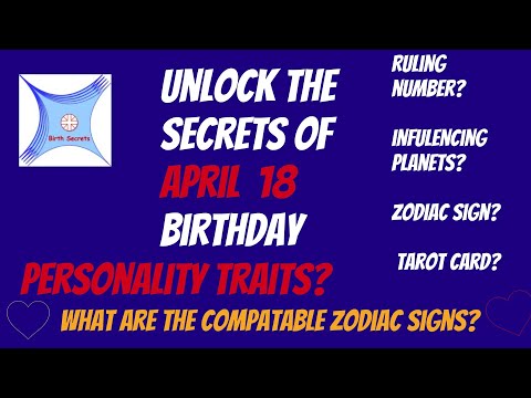 April 18 birthday personality and compatibility #zodiac #astrology #numerology #tarotcard #planets
