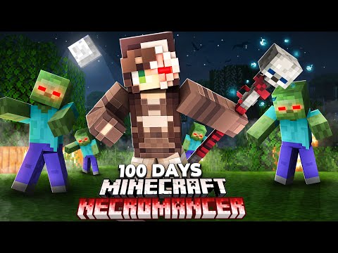 I Spent 100 Days as a NECROMANCER in a Dark Magic Minecraft World!
