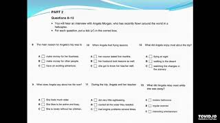 PET 4 Test 1 part 2 questions  8-13