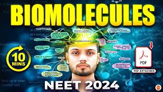 Biomolecules Mind maps 🧠with PDF in just 10 minutes 😍 NEET 2024🔥ONE SHOT Revision
