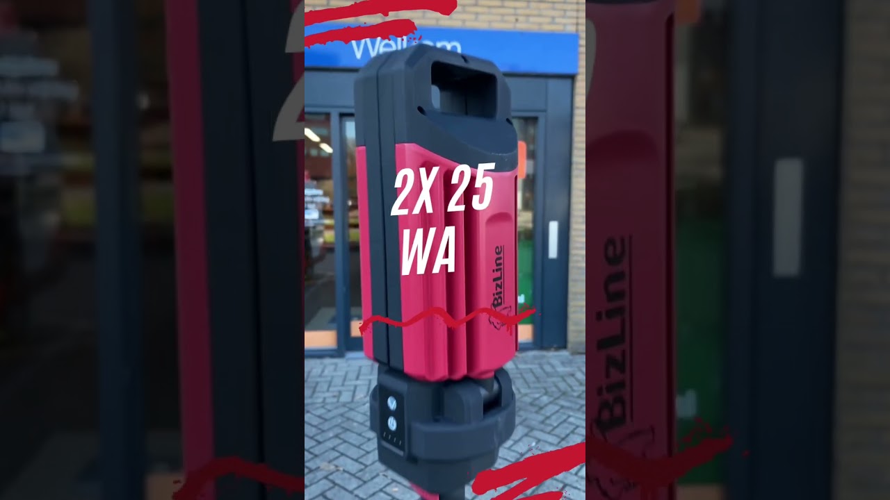 Accu Twin-LED bouwlamp - 2x vermogen van 25watt #installatietechniek #klusjesman #renovatie