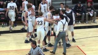 Michael Dillon #34 White Basketball Evergreen vs Rifle 02 26 16