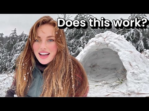I Built a Snow Shelter to See If It Actually Works | Quinzhee