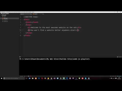 Node JS Tutorial for Beginners 17 Serving HTML Pages
