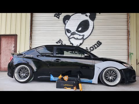 Maxpeedingrods Coilover Install/ Review on Wide Body Scion tC
