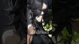 My OC✨name: Yuriko, short black hair and deep green eyes✨