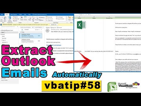 how to extract outlook emails automatically using VBA | free download - vbatip#58