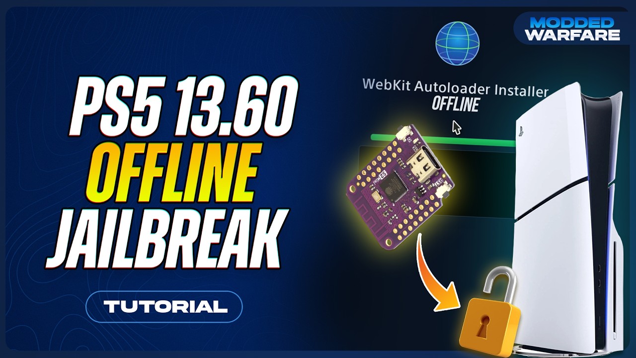 Jailbreaking the PS5 Completely Offline up to 13.60 with ESP32!