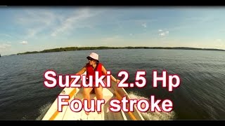 preview picture of video 'Suzuki 2.5 Hp Four stroke outboard motor Nokia Finland Pyhäjärvi 22.7.2014'