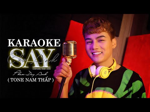 Cho Anh Say - Beat Chuẩn ( Tone Nam Thấp ) l Phan Duy Anh