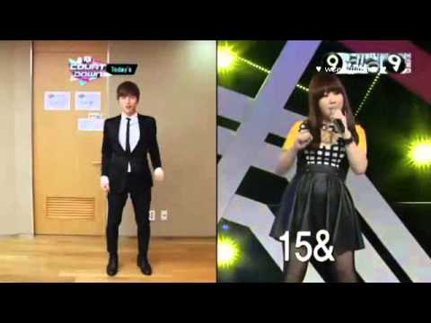 130418 K.Will and Seo In Guk dancing Somebody by 15& and ZE:A "M! Countdown"