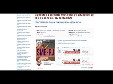 Apostila PROFESSOR ENSINO FUNDAMENTAL - GEOGRAFIA - Concurso Secret Municipal Educ Rio de Janeiro