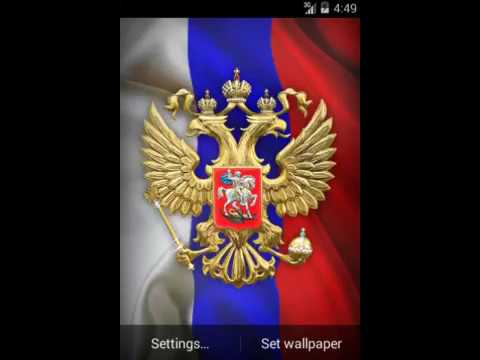 3D Russian Emblem and Flag LWP Video