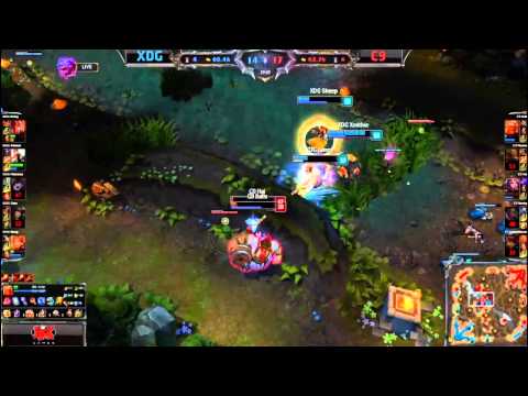 LCS W7D1 XDG VS Cloud 9 - Beautiful Teamfight by XDG !