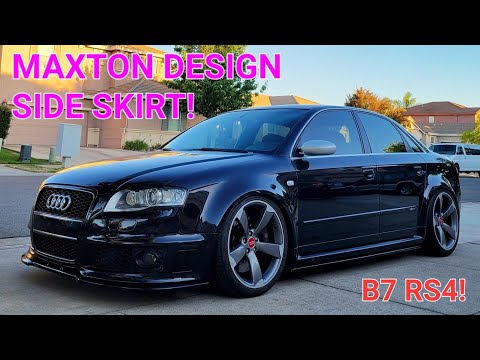 MAXTON DESIGN SIDE SKIRT INSTALL on my 2007 Audi B7 RS4!