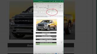 Payment calculator. See the payment example for a vehicle. - Excel Xpert tutorial video
