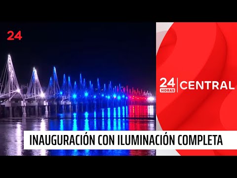 Así es la iluminación completa del Puente Ferroviario Biobío | 24 Horas TVN Chile
