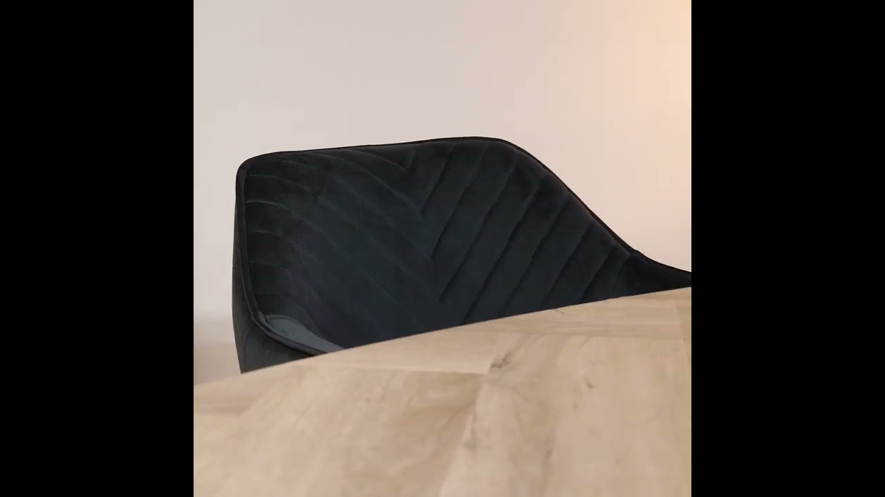 Esszimmerstuhl Samt Fiona mit Armlehne  grün