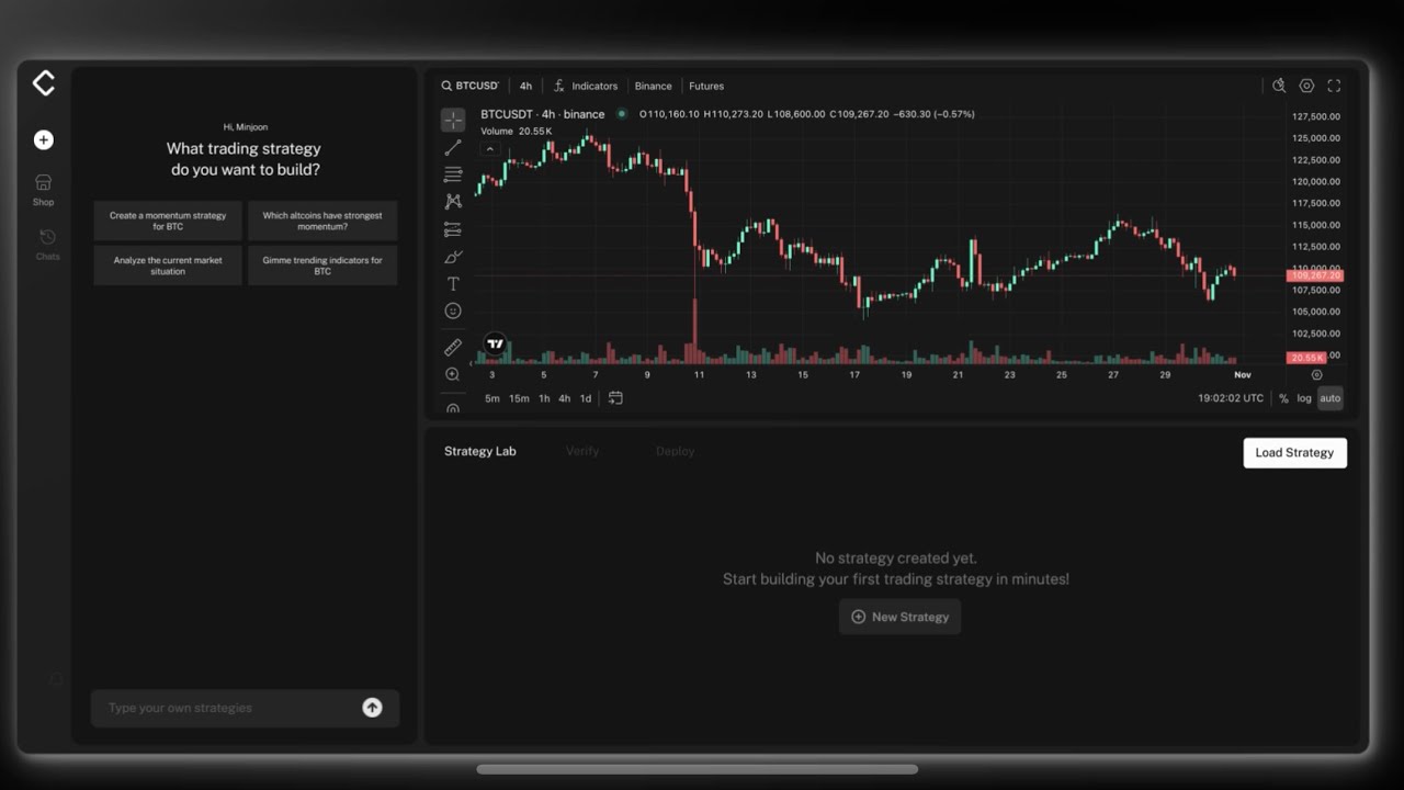 CLYPT-AI No code crypto quant strategy builder