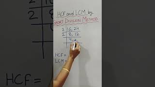 HCF & LCM BY SHORT DIVISION METHOD✅💯 #class4 #class5 #viral #shorts #easy #factors #multiples