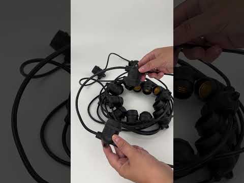 Вулична ретро гірлянда (1, 2, 3 патрона на метр) з LED лампами ST45 1W 2200K прозора колба