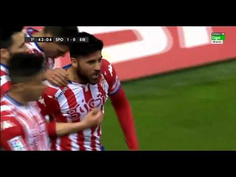GOL DE CARMONA Sporting (2-0) Eibar | LUIS EDUARDO GARCIA esradioasturias