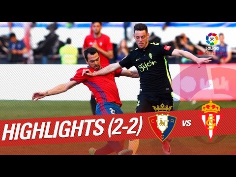 Resumen de Osasuna vs Sporting de Gijón (2-2)