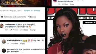 Celebs react to Foxy Brown verse on Nas new song “Full Circle”