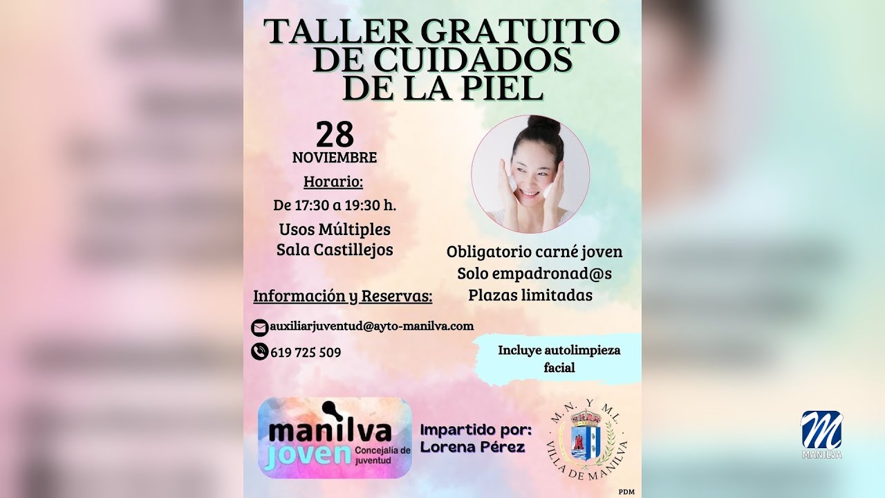 Taller gratuito de cuidados de la piel para jóvenes