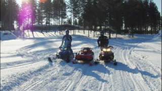 preview picture of video 'My snowmobile trip around Kuusamo - Hossa area in march 2008'