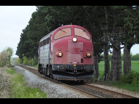 MY 105 på Lollandsbanen strækningsvedligeholdelse for lokomotivfører. 11/5 2017