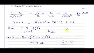 Download Lagu WMA14/01, IAL, (Edexcel), P4, January 2022, (unused), Q4, Partial Fractions, Integration Thumbnail