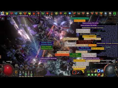 SOLD -- Sell Build (270ex) POE 3.18 Divergent Kinetic Blast Deadeye Crimson Temple 100% Delirious
