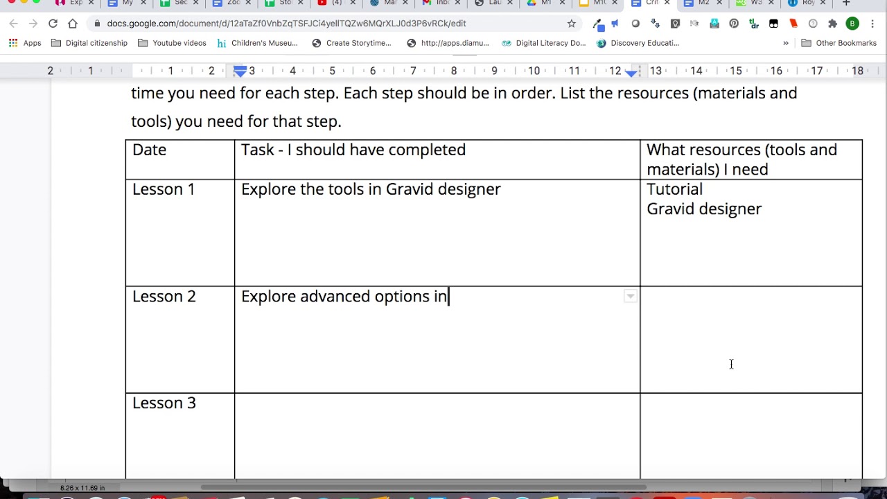 MYP Design - Criteria C   Strand 1 (M1/Grade 6)