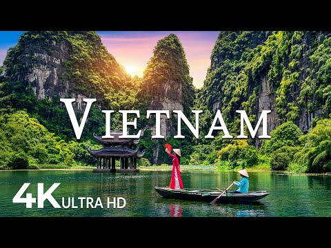 FLYING OVER VIETNAM (4K UHD) - Soothing Music Along With Beautiful Nature Video - 4K Video ULTRA HD