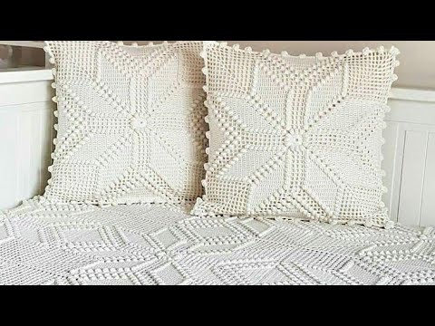 LINDA CAPA DE ALMOFADA DE CROCHÊ!