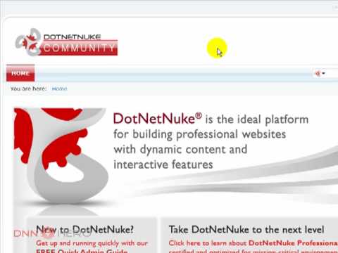 Dotnetnuke DNN Tutorial - How to install DotNetNuke on your computer - Video #1