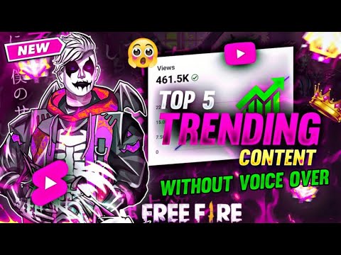 Top 5 Best No Voice Content For Free Fire Gaming Channel | Trending Content For YouTube 2024