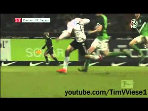 Ninja Tim Wiese foult Thomas Müller extrem!!!