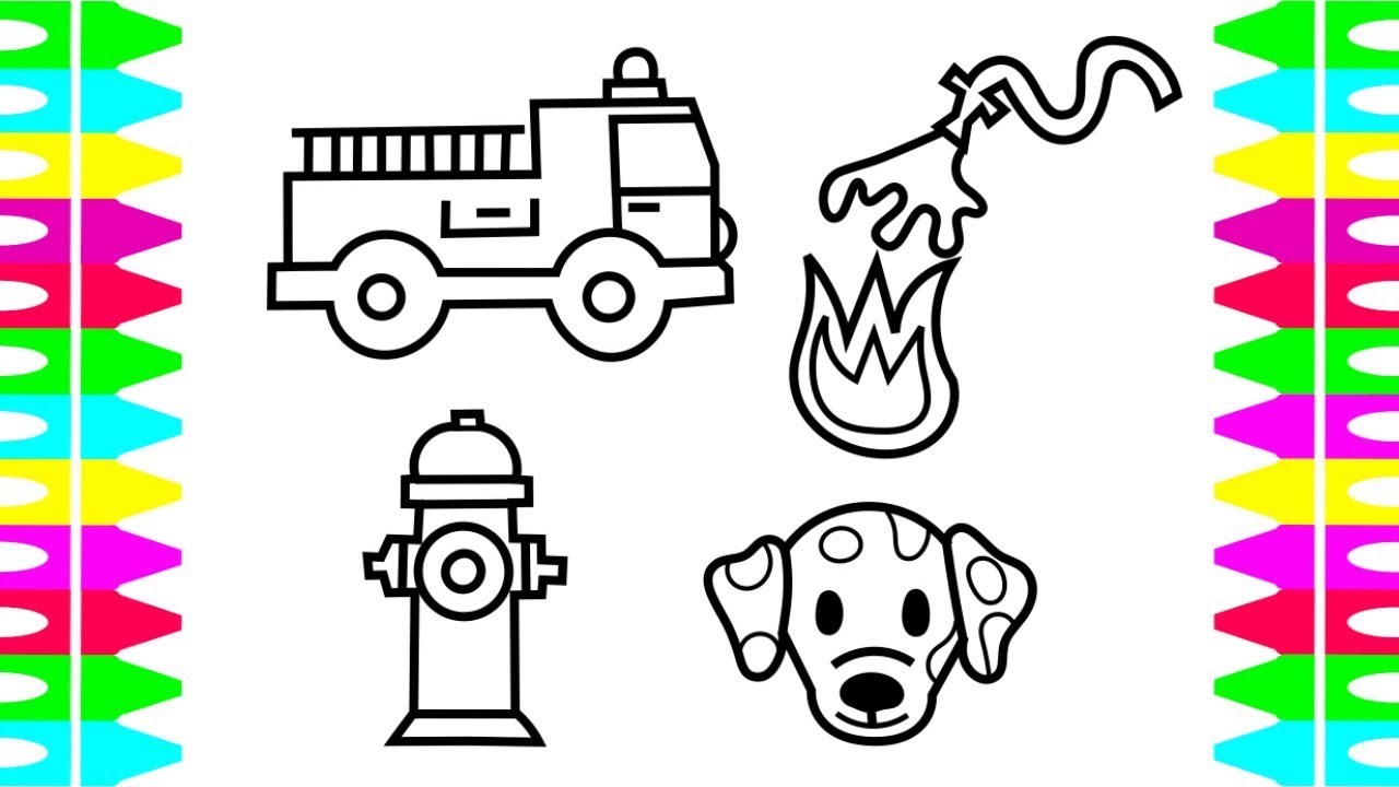 FUN Coloring Pages for Kids| Firefighting| Art Colors for Children Toddlers Babies