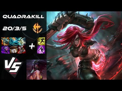 MID Katarina vs Akali [QUADRAKILL] - EU Challenger Patch 25.24