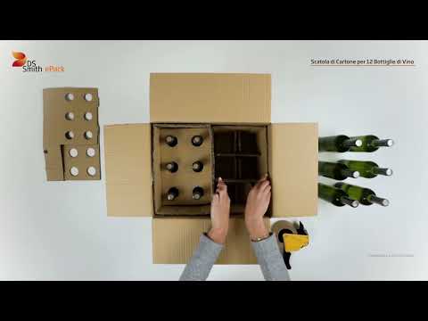 Escatole di Cartone por 12 garrafas de vinho