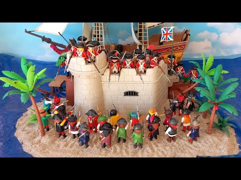 Playmobil Pirates Sea Battle For Tresaure 🏴‍☠️ Stop Motion